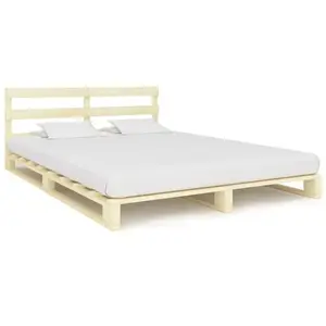 vidaXL Cadre de lit de palette Bois de pin massif 180 x 200 cm pas cher