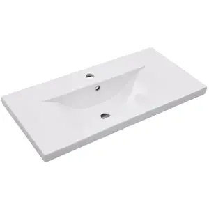 Comparateur de prix : vidaXL Lavabo encastré 81 x 39,5 x 18,5 cm Céramique Blanc