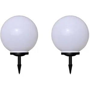 Comparateur de prix : vidaXL 2 pcs Lampes d'allée d'extérieur à LED 40 cm et piquet au sol