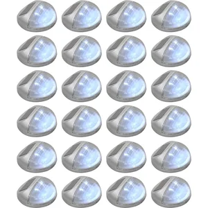 Comparateur de prix : vidaXL Lampes solaires murales à LED d'extérieur 24 pcs Rond Argenté