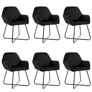 Comparateur de prix : vidaXL Chaises à manger lot de 6 noir velours