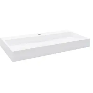 Comparateur de prix : vidaXL Lavabo 100x46x11 cm Fonte minérale/marbre Blanc