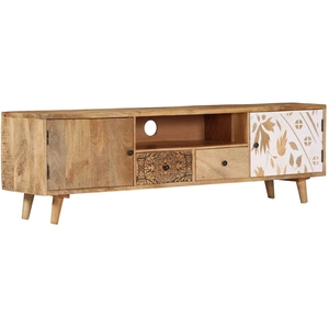 Comparateur de prix : vidaXL Meuble TV 140x30x40 cm Bois de manguier massif