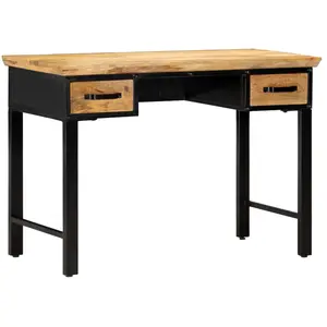 vidaXL Table d'écriture 110x50x76 cm Bois de manguier massif pas cher