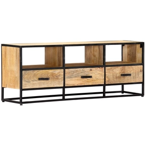 vidaXL Meuble TV 120x30x45 cm Bois solide de manguier pas cher