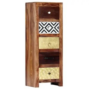 vidaXL Armoire latérale 40x30x110 cm Bois solide pas cher
