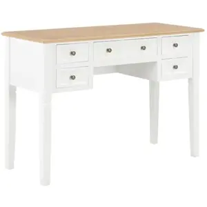 Comparateur de prix : vidaXL Bureau Blanc 109,5 x 45 x 77,5 cm Bois