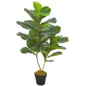 vidaXL Plante artificielle avec pot Feuilles de figuier Vert 90 cmVendu parvidaxl-be