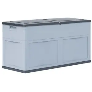 Comparateur de prix : vidaXL Boîte de rangement de jardin 320 L Gris Noir