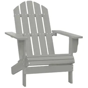 vidaXL Chaise de jardin Bois Gris pas cher