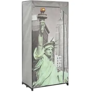 Comparateur de prix : vidaXL Garde-robe New York 75x45x160 cm Tissu