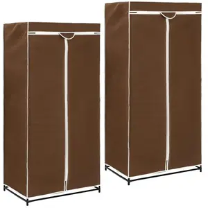 Comparateur de prix : vidaXL 2 pcs Garde-robes Marron 75x50x160 cm