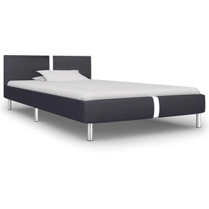 vidaXL Cadre de lit Noir Similicuir 120 x 200 cm pas cher
