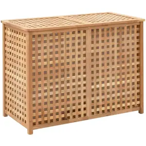 Comparateur de prix : vidaXL Coffre à linge 87,5x46x67 cm Bois de noyer massif