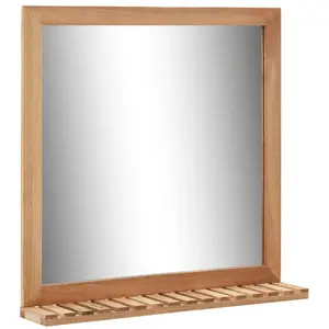 vidaXL Miroir de salle de bain 60 x 12 x 62 cm Bois de noyer massif pas cher