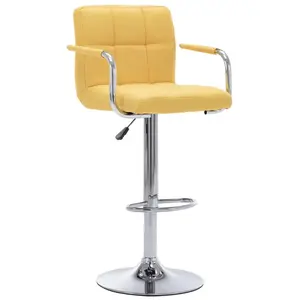 vidaXL Chaise de bar Jaune Tissu pas cher