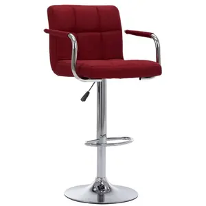 vidaXL Chaise de bar Bordeaux Tissu pas cher