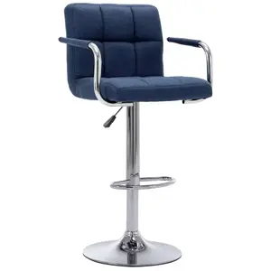 Comparateur de prix : vidaXL Chaise de bar Bleu Tissu