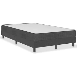 vidaXL Sommier à lattes de lit Gris Tissu 120x200 cm pas cher