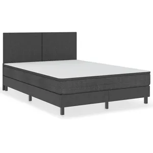 vidaXL Vidaxl Sommier À Lattes De Lit Gris Tissu 140x200 Cm pas cher