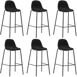 Comparateur de prix : vidaXL Chaises de bar lot de 6 noir tissu