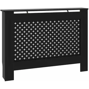 Comparateur de prix : vidaXL Cache-radiateur noir 112x19x81,5 cm MDF