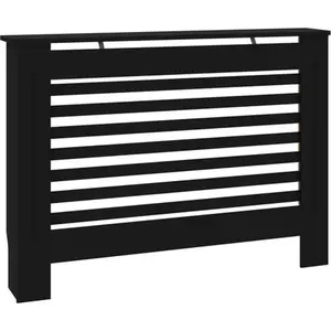 Comparateur de prix : vidaXL Cache-radiateur noir 112x19x81,5 cm MDF