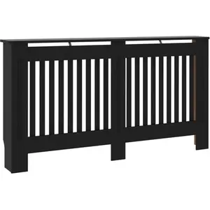 Comparateur de prix : vidaXL Cache-radiateur noir 152x19x81,5 cm MDF