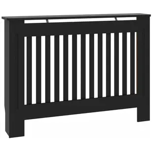 Comparateur de prix : vidaXL Cache-radiateur noir 112x19x81,5 cm MDF