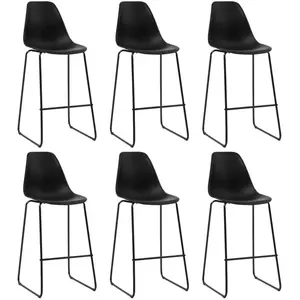 Comparateur de prix : vidaXL Chaises de bar lot de 6 noir plastique