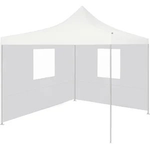 Comparateur de prix : vidaXL Tente de réception pliable avec 2 parois 3x3 m Acier Blanc