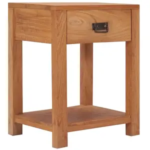 vidaXL Table de chevet 35x35x50 cm bois de teck massif pas cher