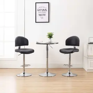 vidaXL Tabourets de bar lot de 2 noir similicuir pas cher
