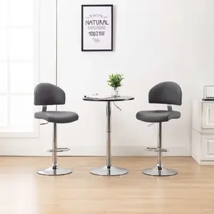 vidaXL Tabourets de bar lot de 2 gris similicuir pas cher