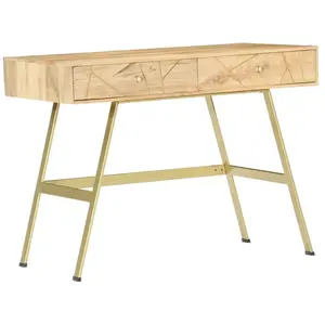 vidaXL Bureau avec tiroirs 100x55x75 cm bois solide de manguierVendu parfnac-be