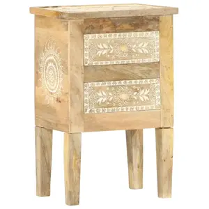 Non communiqué vidaXL Table de chevet peinte à la main 40x30x60 cm Bois de manguier pas cher