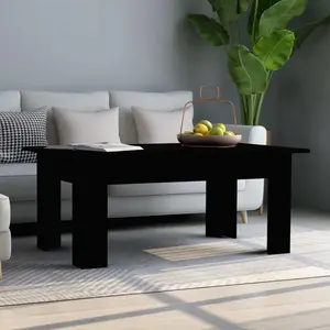vidaXL Table basse Noir 100 x 60 x 42 cm Aggloméré pas cher