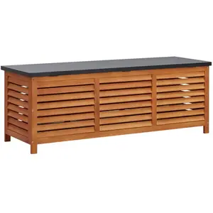 Comparateur de prix : vidaXL Boîte de rangement de jardin 150x50x55 cm Eucalyptus solide