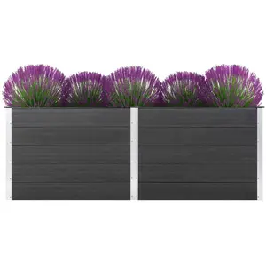 vidaXL Lit surélevé de jardin 250x100x91 cm WPC Gris