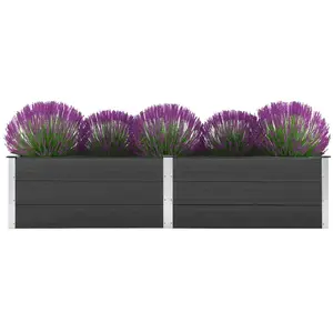 Comparateur de prix : vidaXL Lit surélevé de jardin 250x50x54 cm WPC Gris