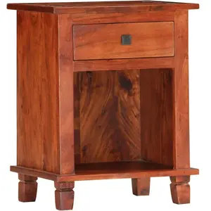 vidaXL Table de chevet 40 x 30 x 50 cm Bois d'acacia massif pas cher