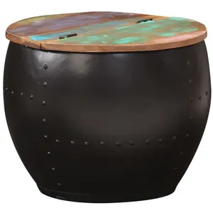 vidaXL Table basse 53x43 cm Bois de récupération massif pas cher