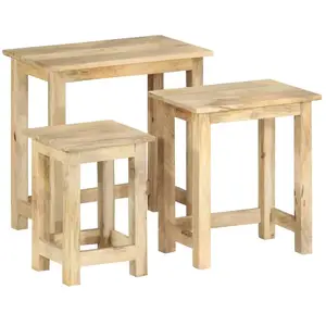 Comparateur de prix : vidaXL Tables gigognes 3 pcs Bois solide de manguier
