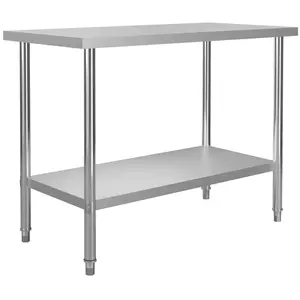 Comparateur de prix : vidaXL Table de travail de cuisine 120x60x85 cm Acier inoxydable