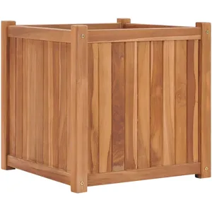 vidaXL Lit surélevé 50x50x50 cm Bois de teck solide pas cher