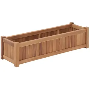 vidaXL - Plantenbak - verhoogd - 100x30x25 - cm - massief - teakhout pas cher