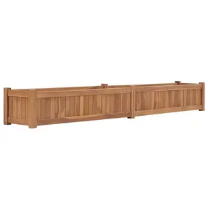vidaXL Lit surélevé 200x30x25 cm Bois de teck solide pas cher