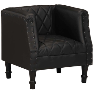 Comparateur de prix : vidaXL Fauteuil Noir Cuir véritable de chèvre