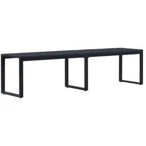 vidaXL Banc de jardin 180 cm Panneau PS Noir pas cher