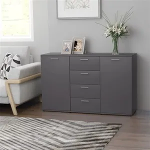 vidaXL Buffet Gris 120x35,5x75 cm Aggloméré